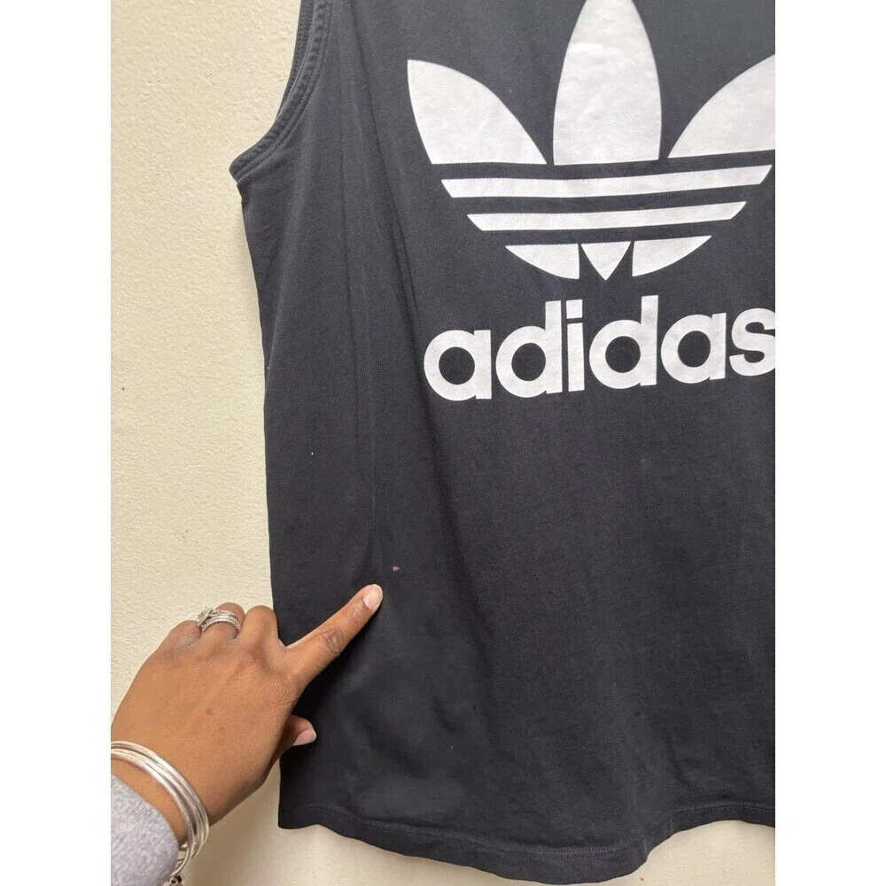 Adidas Originals Men's Trefoil Tank Top Black/White DV1509 Men's Size Small